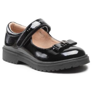 Pantofi fete -  piele ecologica - negru - Negru