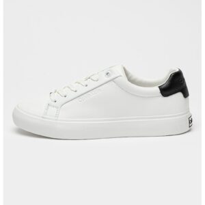 Pantofi sport low-cut de piele - Negru/Alb optic