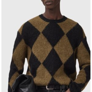 Pulover din amestec de lana alpaca Bower - Negru/Maro
