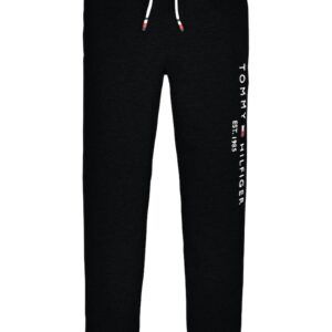 Pantaloni sport cu logo - Alb/Negru