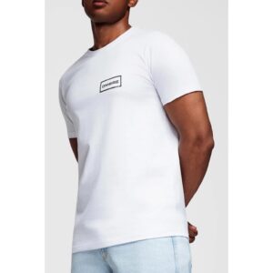 Tricou tricotat cu imprimeu OM-TSPT-0231 - Alb
