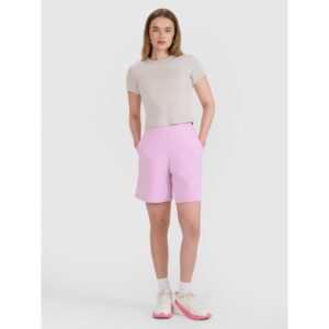 Pantaloni scurti de transpiratie dama - roz - 60% bumbac - 40% poliester