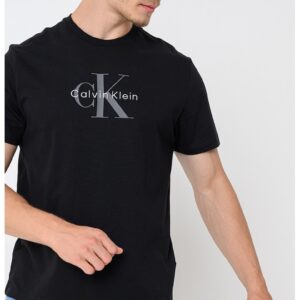 Tricou din bumbac cu imprimeu logo - Negru