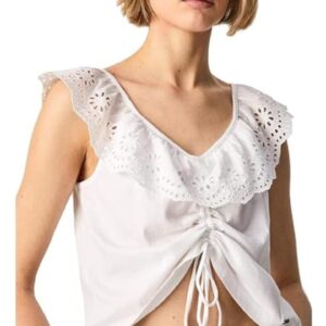 Top dama Bumbac - Alb -