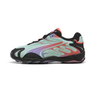 Pantofi sport Inhale cu garnituri sintetice - Negru/Portocaliu/Albastru glaciar