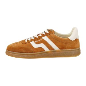 Pantofi sport din piele intoarsa Cuzmo - Alb/Portocaliu persan