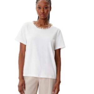 Tricou dama - bumbac/poliester/elastan - alb