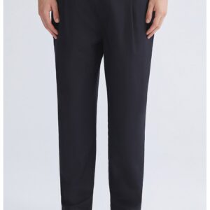 Pantaloni din amestec de modal cu talie elastica - Negru