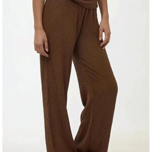 Pantaloni dama tricotati texturati - Maro