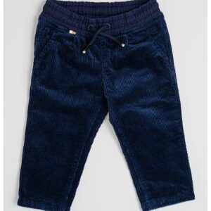 Pantaloni de reiat cu snur - Bleumarin