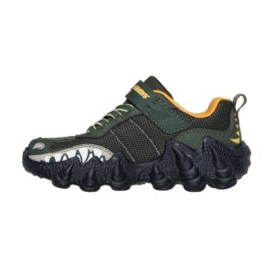 Pantofi sport Skech O Saurus Lights de piele ecologica cu model grafic - Verde/Negru