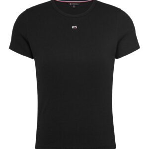 Tricou slim fit cu striatii - Negru