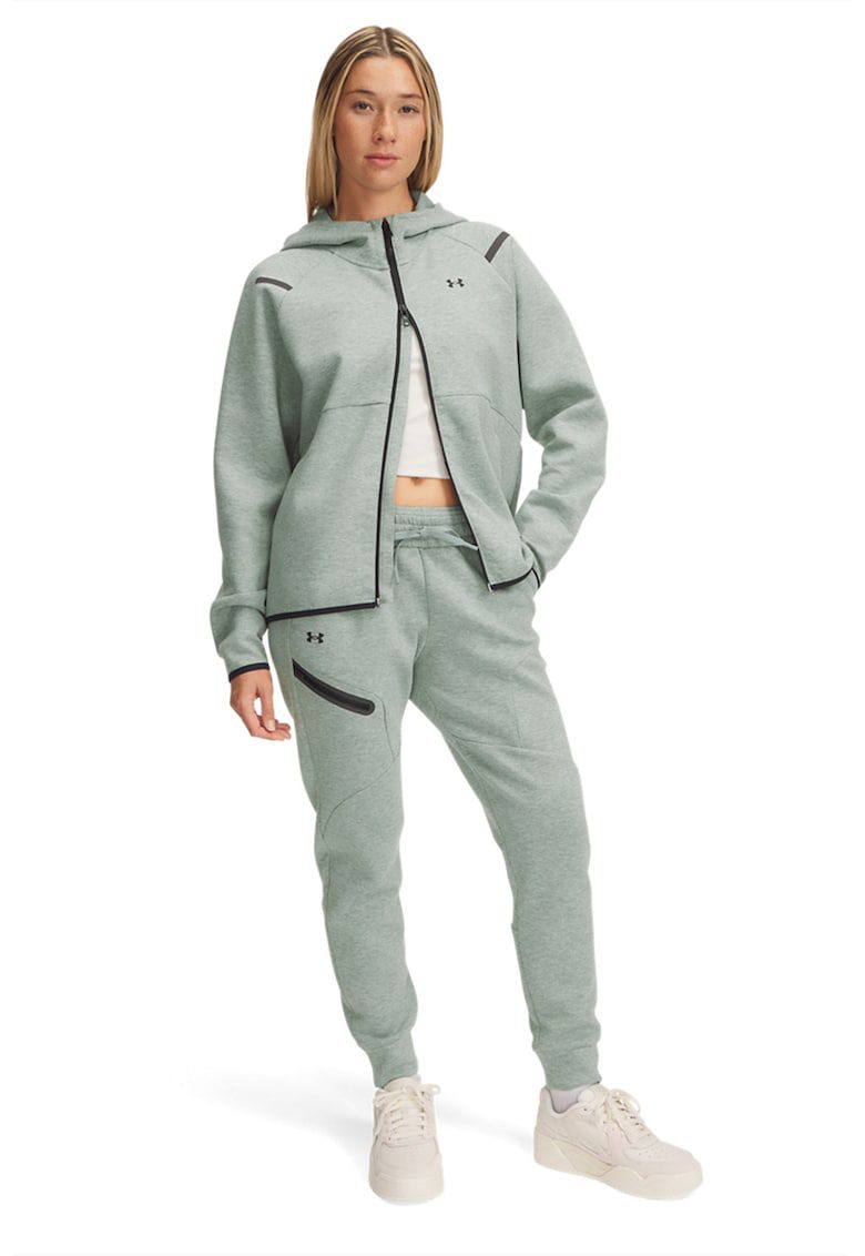 Pantaloni de trening cu talie inalta Unstoppable - Verde pal