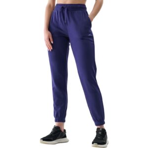 Pantaloni sport dama WMM00TTROF1138 - 4F - Bumbac/Poliester - Bleumarin