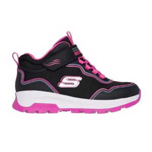 Pantofi sport impermeabili de plasa cu garnituri de piele ecologica - Negru/Fucsia