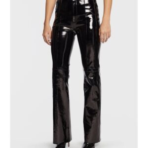 Pantaloni dama -  300817766 - Piele naturala - Negru - Negru