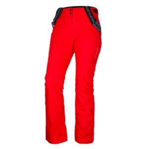 Pantaloni schi 10K/10K cu bretele dama Tamera - Rosu