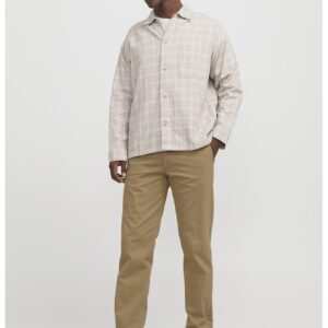 Pantaloni chino din amestec de bumbac - Bej