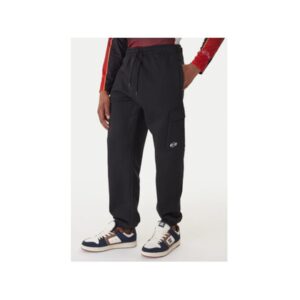 Pantaloni de trening -  bumbac/poliester - negru