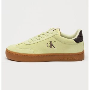 Pantofi sport de piele intoarsa cu garnituri de piele - Verde lime