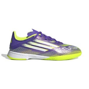 Pantofi pentru fotbal de interior F50 League - Violet/Verde electric/Alb optic
