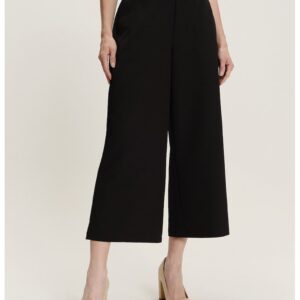 Pantaloni culotte cu buzunare - Negru