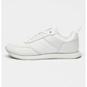 Pantofi sport de piele cu sireturi - Alb optic