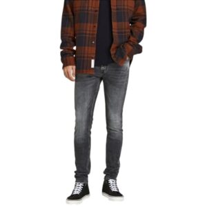 Pantaloni barbati - Jack&Jones - blugi clasici - gri - bumbac - poliester - elastan -
