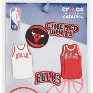Talisman cu tematica Chicago Bulls Jibbitz™ - Rosu/Alb/Negru