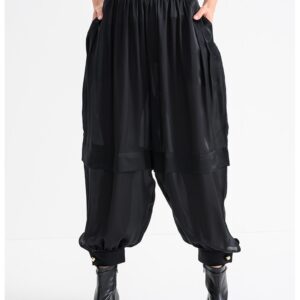 Pantaloni harem de matase Hypnotic - Negru