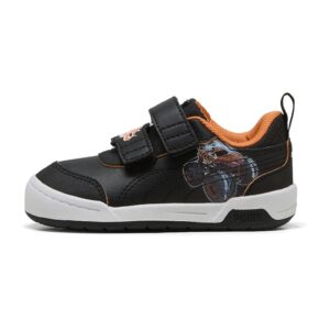 Pantofi sport Multiflex 2 de piele ecologica cu imprimeu Monster Truck - Negru/Portocaliu