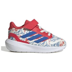Pantofi sport cu imprimeu si garnituri de material sintetic Runfalcon - Rosu/Albastru royal/Alb murdar