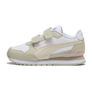 Pantofi sport ST Runner v4 cu inchidere velcro - Alb/Bej deschis