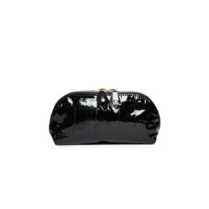 Portfard piele -  Solaresse - croco lac negru - 17 x 5 x 9 cm