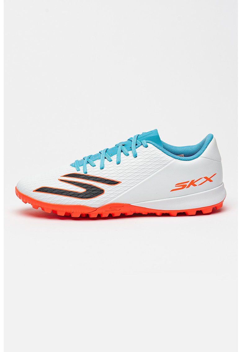 Pantofi low-cut Skx 2 Club pentru fotbal - Albastru prafuit/Portocaliu mandarina/Alb optic