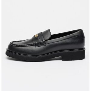 Pantofi loafer uni de piele - Negru