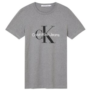 Tricou slim-fit cu imprimeu logo - Negru/Gri melange