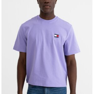 Tricou de bumbac cu imprimeu pe partea din spate - Violet
