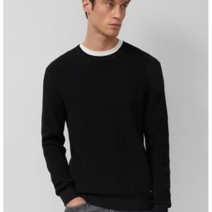 Pulover regular fit de bumbac - Negru