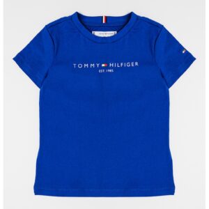 Tricou din bumbac organic cu imprimeu logo - Albastru deschis