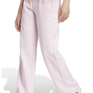 Pantaloni de trening drepti cu un snur in talie Essentials - Roz pastel