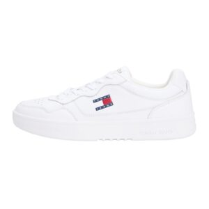 Pantofi sport din piele cu garnituri contrastante - Alb optic