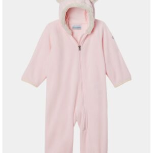Salopeta din fleece cu garnituri din blana sintetica Tiny Bear™ - Roz deschis
