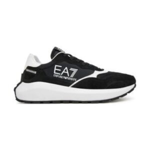 Tenisi barbati - Emporio Armani  piele naturala - negru/alb