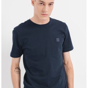 Tricou din bumbac cu aplicatie logo Tales - Bleumarin
