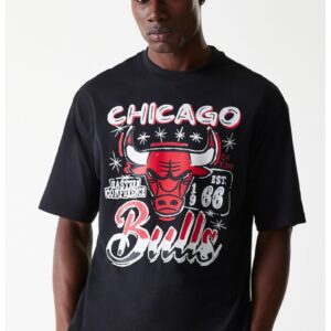 Tricou cu imprimeu grafic Chicago Bulls - Rosu/Negru