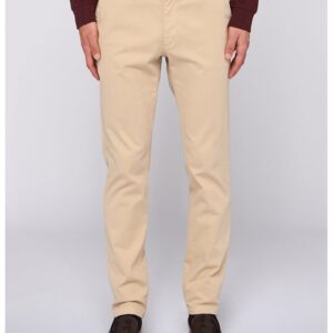 Pantaloni chino slim fit cu talie medie - Bej deschis