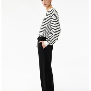 Pantaloni relaxed fit cu snur pentru ajustare - Negru