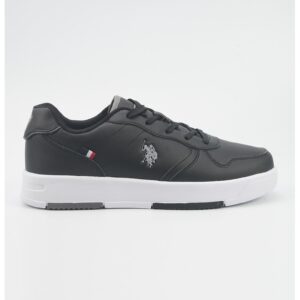 Pantofi sport din piele ecologica cu model monograma - Negru stins