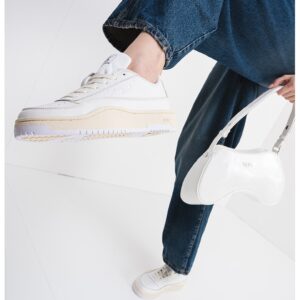 Pantofi sport low-cut din piele Tracker-D - Alb murdar